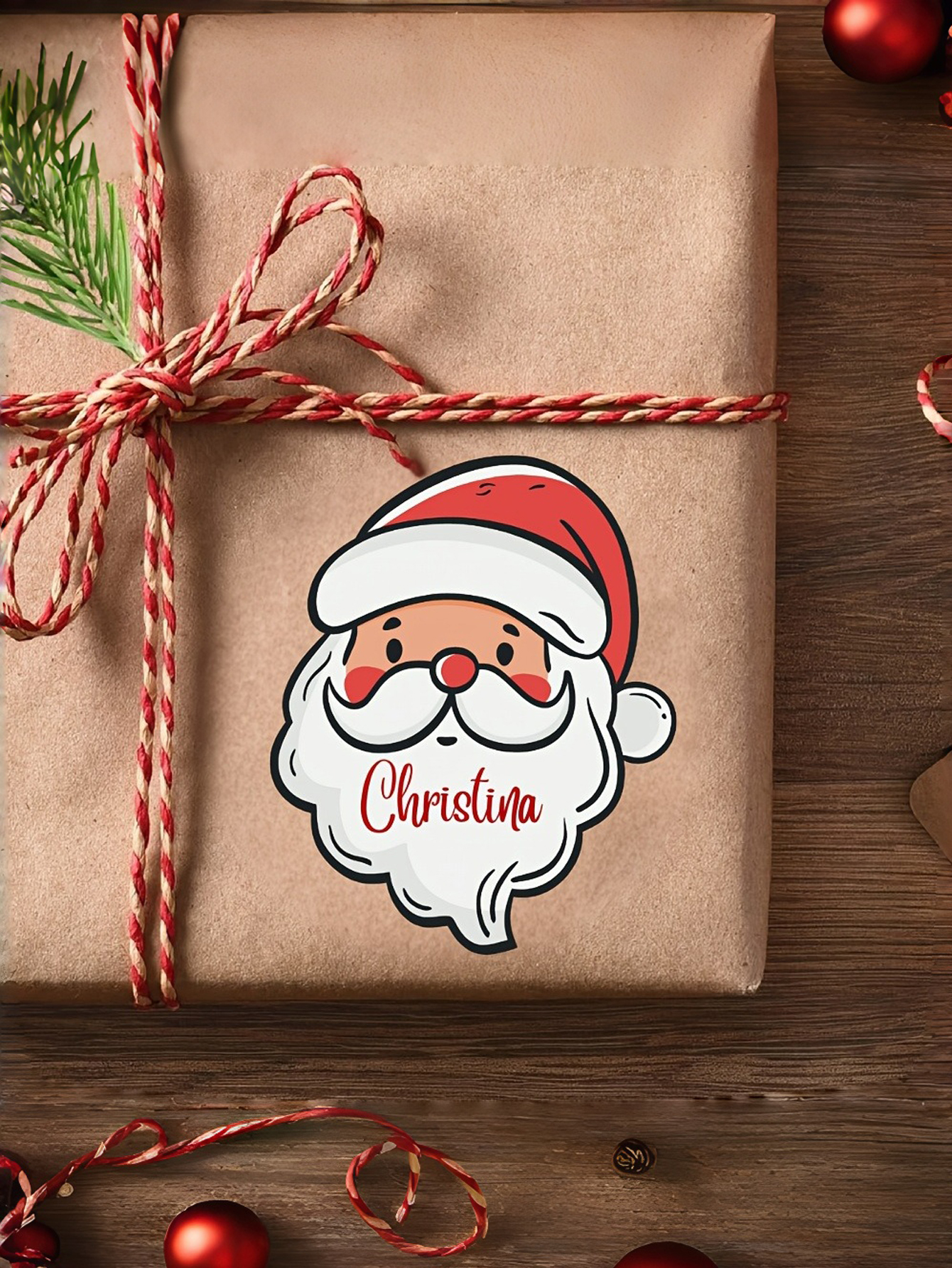 Custom Christmas Gift Stickers - Personalized Name Tags, Merry Christmas Labels, Elegant and Adorable Holiday Decorations